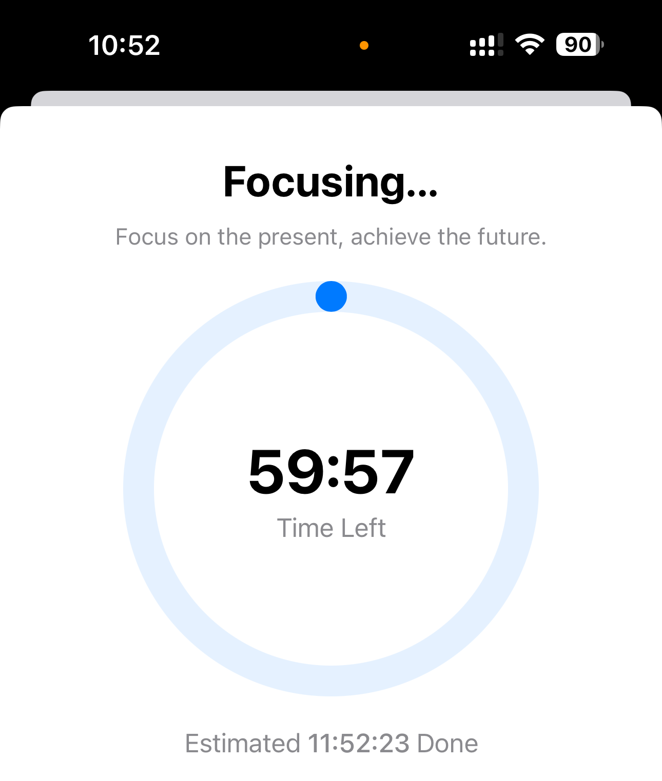 PhoneDown App Focusing